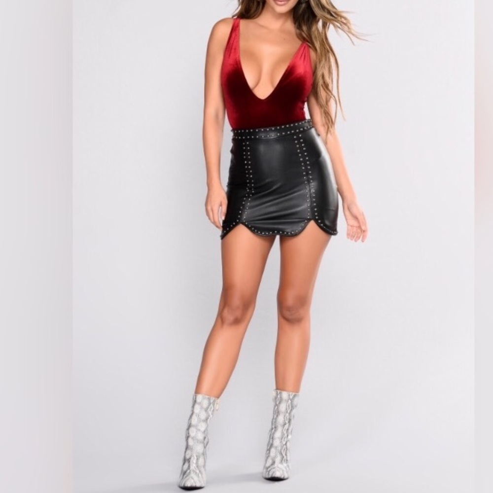 Fashion nova Red Velvet Bodysuit